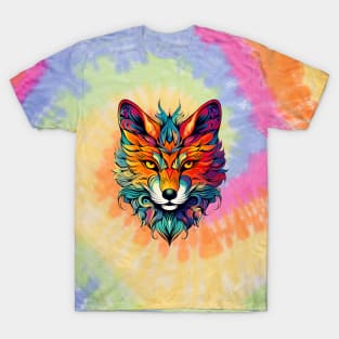 Psychedelic Trippy Fox Face T-Shirt